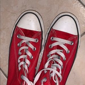 Red high top converse